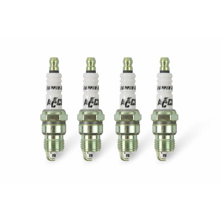 Accel Plugs Without Resistor, Copper Electrode Core and Tip Material, Shorty Plug, Set of 4 0276S-4